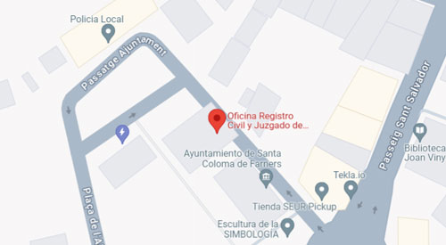 plano Registro Civil y Juzgado de Paz de Santa Coloma de Farners, Girona