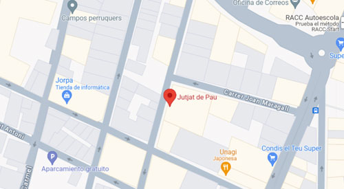 plano Registro Civil y Juzgado de Paz de Palamós, Girona