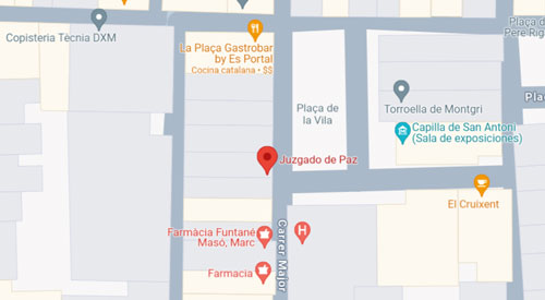 plano Registro Civil y Juzgado de Paz de Torroella de Montgrí, Girona